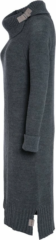 Nieuw ๐ Knit Factory Jamie Gebreide Dames Jurk - Stone Green - 40/42 - Knielengte - Met Opstaande Kraag ๐ 3 Nieuw ๐ Knit Factory Jamie Gebreide Dames Jurk - Stone Green - 40/42 - Knielengte - Met Opstaande Kraag ๐ - Afbeelding 3