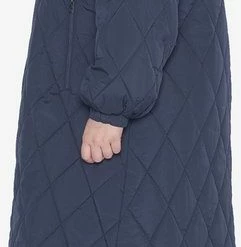 Hete verkoop 🤩 EVIVA - Lange Quilted Pufferjas Met Kap - Donkerblauw ⭐ -dameskleding Verkoop 241x840