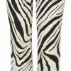 Korting ⭐ Ambika Flared Broek - Zebra Maat L - W: 40 L: 34 - Flared Legging Wijde Pijpen - Beige Zwart 🛒