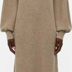 Beste Verkoop 😉 Object Jurk Objmalena L/s Knit 👗 Dress Noos 23035775 Fossil/melange Dames Maat - L 🎉 -dameskleding Verkoop 269x840 6
