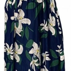 Goedkoop 🤩 Merkloos Dames Maxi Zomerjurk Met Bloemenprint M/L Donkerblauw/wit 🥰