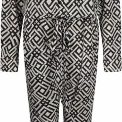 Korting ๐ฅ Zoso 224 Marcy Printed Jumpsuit Black/Oatmeal ๐