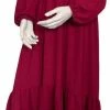 Beste recensies van 😀 Merkloos Lange Jurk- Hijab Jurk- Oversized Jurk- Abaya Kleding 203- Bordeaux Kleur- One Size 44/48- Lengte 140 Cm ✨