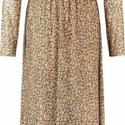 Goedkoop 😉 TAIFUN Dames Maxi-jurk Van Zachte Mesh Black Gemustert-46 😀