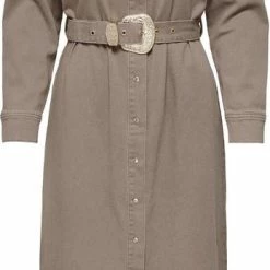 Goedkoopste 🎉 Only Jurk Onlarcadia L/s Fitted Long 👗 Dress Pn 15267226 Walnut Dames Maat - L 💯