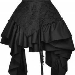 Aanbiedingen 💯 Dark In Love Korte Jurk -XS- Punk Rock Shredded Irregular Frilly Zip Zwart 🎉 -dameskleding Verkoop 366x840 7