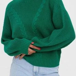 Groothandel ⭐ VERO MODA VMELLIONE LS HIGHNECK CABLE BLOUSE BF Dames Trui - Maat XL 🔔 -dameskleding Verkoop 370x840 2