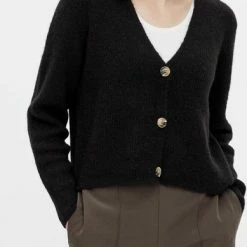 Beste Verkoop ⌛ Pieces PCELLEN LS KNIT CARDIGAN NOOS Dames Vest Zwart - Maat L 😉 -dameskleding Verkoop 389x840 7