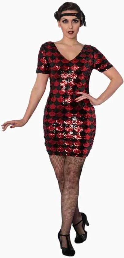 Begroting β€οΈ Dancing Days Kokerjurk -M- THE GREAT GATSBY Zwart/Rood π― 1 Begroting β€οΈ Dancing Days Kokerjurk -M- THE GREAT GATSBY Zwart/Rood π―