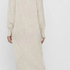 Beste Pirce ✔️ Only Jurk Onlnew Tessa L/s Midi V 👗 Dress Knt Noos 15236372 Pumice Stone/w. Melange Dames Maat - S 🥰 -dameskleding Verkoop 409x840 1