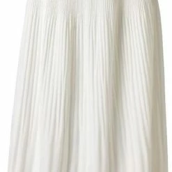 Flash-uitverkoop 🤩 Merkloos Dames Wijde Plisse Rok Offwhite Lang Brede Band | Maat 3XL 👍