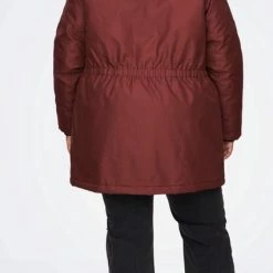 Flash-uitverkoop 😉 Only Carmakoma Carirena Parka/jas Bordeaux Rood Maat M 46/48 ✔️ -dameskleding Verkoop 426x840