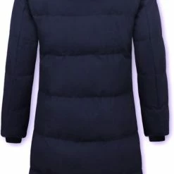 Beste Verkoop ⭐ Matogla Puffer Jacket Dames Lang Getailleerd - 8606 - Blauw ⭐ -dameskleding Verkoop 435x840 5