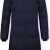 Beste Verkoop ⭐ Matogla Puffer Jacket Dames Lang Getailleerd - 8606 - Blauw ⭐