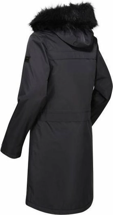 Begroting ✨ Lexis Waterdichte, Geïsoleerde Parka Jas Met Capuchon Met Rand Van Imitatiebont Van Regatta Voor Dames, Outdoorjas, Zwart 🎁 9 Begroting ✨ Lexis Waterdichte, Geïsoleerde Parka Jas Met Capuchon Met Rand Van Imitatiebont Van Regatta Voor Dames, Outdoorjas, Zwart 🎁 - Afbeelding 9