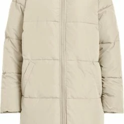 Promo 💯 Vila VITRUST LONG JACKET/3 Dames Jas Birch - Maat 40 😍