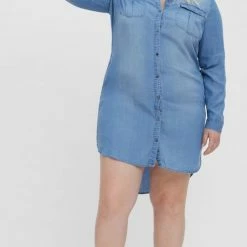 Top 10 👏 Vero Moda Curve VMSILLA LS SHORT 👗 DRESS MIX GA CURVE NOOS Dames Jurk - Maat 46 😉 -dameskleding Verkoop 488x840 7