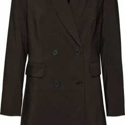 Promo 🧨 Vero Moda VMZELDA LS SHORT BLAZER 👗 DRESS Dames Blazer Jurk Zwart - Maat S ❤️