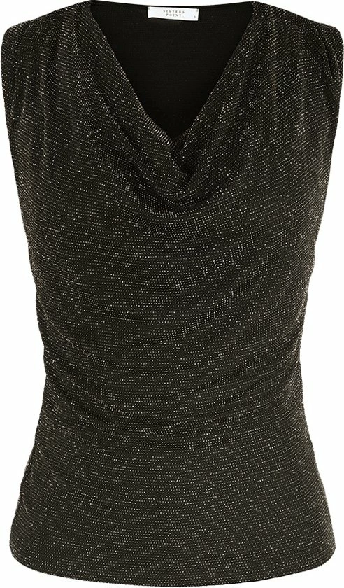 Groothandel π Sisters Point - Glitter Top Cacho - Zwart Goud - Maat S π 1 Groothandel π Sisters Point - Glitter Top Cacho - Zwart Goud - Maat S π