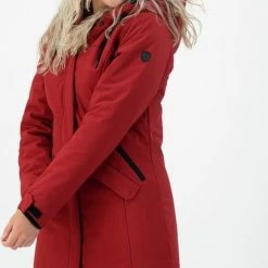 Coupon 💯 Kjelvik Dames Softshell Parka - Winterparka Softshell - Chanela - Rood - Maat 36 ❤️ -dameskleding Verkoop 498x840 4