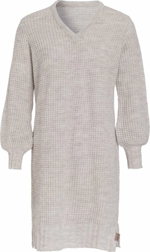 Beste Verkoop π Knit Factory Robin Dames Jurk - Gebreide Trui Jurk - V-hals - Beige - 40/42 - Knielengte π 1 Beste Verkoop π Knit Factory Robin Dames Jurk - Gebreide Trui Jurk - V-hals - Beige - 40/42 - Knielengte π