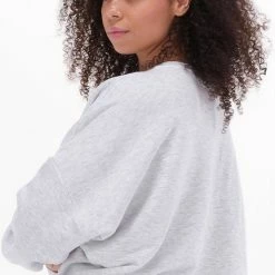 Beste Verkoop 😀 Colourful Rebel Rebel Patch Trui Grijs Dames - Loose Fit - Katoen - L 🎁 -dameskleding Verkoop 516x840 5