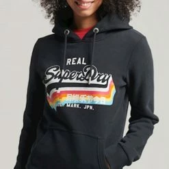 Beste deal 😍 Superdry Vintage Logo Dames Hoodie - Maat L 🛒 -dameskleding Verkoop 520x840 4