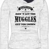 Kopen 🥰 Merkloos Harry Potter Hoodie/trui -L- Muggles Grijs ⌛