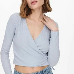 Top 10 🤩 ONLY ONLEMMA L/S TIE WRAP TOP NOOS Dames T-shirt - Maat M 🎉