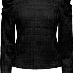 Flash-uitverkoop โจ PIECES PCNONNA LS HIGH NECK TOP Dames T-shirt - Maat S โจ