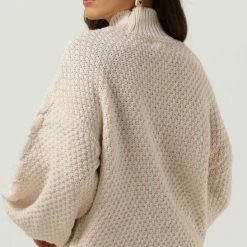 Beste Pirce 🔥 Object Alison Knit L/s Pullover Truien & Vesten - Beige 😉 -dameskleding Verkoop 547x840 4