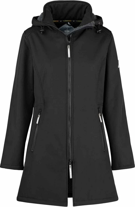 Begroting 💯 BJØRNSON Signe Softshell Winterjas Parka Dames - Teddy - Maat 36 - Zwart ⌛ 1 Begroting 💯 BJØRNSON Signe Softshell Winterjas Parka Dames - Teddy - Maat 36 - Zwart ⌛