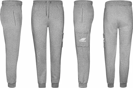 Promo 🤩 REWAGE Joggingbroek Premium Heavy Kwaliteit - Heren - Grijs - S 🎉 4 Promo 🤩 REWAGE Joggingbroek Premium Heavy Kwaliteit - Heren - Grijs - S 🎉 - Afbeelding 4