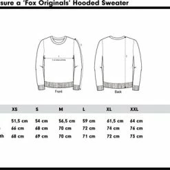 Groothandel ❤️ Fox Originals Fox Hoodie Amsterdam Vertical Cut - Grijs - Maat XXL 😍 -dameskleding Verkoop 550x382 10