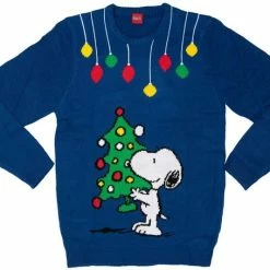 Hete verkoop 🧨 Original Snoopy 🎅 Christmas Tree X-MAS Kersttrui - Unisex Blauw M - Trui ⭐