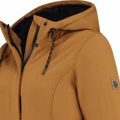 Kopen 🔔 Travelin' Jack Elin Dames Softshell Jas Parka Lang - Bruin - Maat 38 🧨 -dameskleding Verkoop 550x550 110
