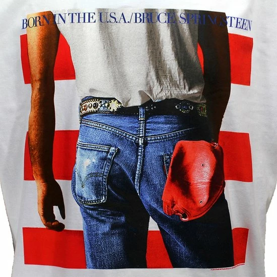 Uitgang π POPMERCH Bruce Springsteen Born In The USA T-Shirt Wit - Officiële Merchandise π 3 Uitgang π POPMERCH Bruce Springsteen Born In The USA T-Shirt Wit - Officiële Merchandise π - Afbeelding 3