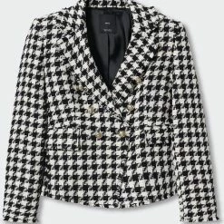Aanbiedingen ✨ Mango Blazer Pied De Poule Blazer 37094390 99 Dames Maat - XXL ⭐ -dameskleding Verkoop 550x570 2
