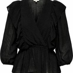 Beste Verkoop 🤩 ONLY ONLLONDON 3/4 RUFFLE TOP NOOS WVN Dames Top - Maat M ⭐