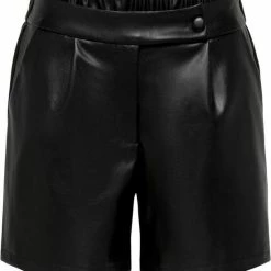 Promo ⭐ Jacqueline De Yong Broek Jdyamalie Faux Leather Shorts Wvn 15257683 Black Dames Maat - W38 ⭐