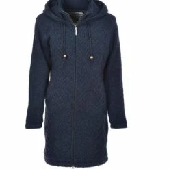 Coupon 🌟 Pure Wool Damesvest Lang WJK-1709 Marine - Marine - L ⌛ -dameskleding Verkoop 550x594 1