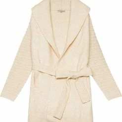 Coupon 🧨 YW YEHWANG Beige Lang Vest - Maat ML - Dikke Dames Vesten Met Ceintuur - Beige 🧨