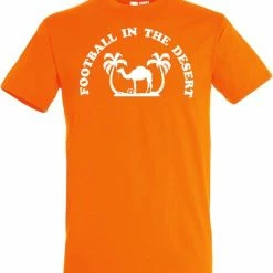 Coupon 😀 Vundy T-shirt Football In The Dessert | Oranje Holland 👕 Shirt | WK 2022 Voetbal | Nederlands Elftal Supporter | Oranje | Maat M 🥰