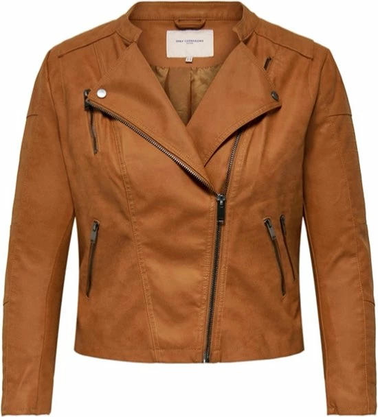 Promo π Only Carmakoma Caravana Faux Leather Biker Otw Leather Brown π 1 Promo π Only Carmakoma Caravana Faux Leather Biker Otw Leather Brown π