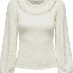 Kopen 🔥 Jacqueline De Yong T-shirt Jdybeate L/s Top Jrs 15268486 Cloud Dancer Dames Maat - S 🎁