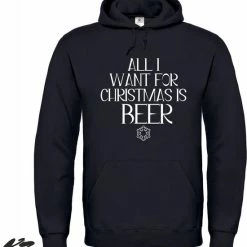 Flash-uitverkoop 💯 Merkloos Klere-Zooi - All I Want For 🔔 Christmas Is Beer - Hoodie - M 🔔