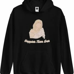 Beste deal 🔥 Gildan Hoodie Sweater | Billie Eilish | Happier Than Ever | Merchandise | Merch - Maat S - Trui - Zwart - Kleding - Unisex - Katoen - Polyester - Capuchon - Lange Mouw - Steekzakken 🧨