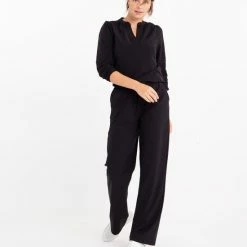 Gloednieuw 🛒 Zwarte Broek/Pantalon Van Je M'appelle - Dames - Travelstof - Maat M - 10 Maten Beschikbaar 👍 -dameskleding Verkoop 550x657 1