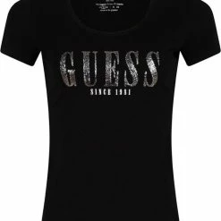 Aanbiedingen 🎁 Guess SS CN Fanny Tee Dames T-shirt - Zwart - Maat M 💯 -dameskleding Verkoop 550x660 3