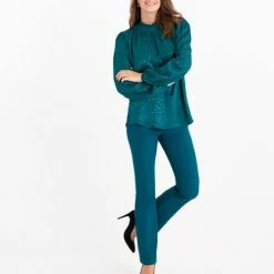 Kopen 🎁 Blauwe Broek/Pantalon Van Je M'appelle - Dames - Travelstof - Maat 2XL - 8 Maten Beschikbaar 🥰 -dameskleding Verkoop 550x664